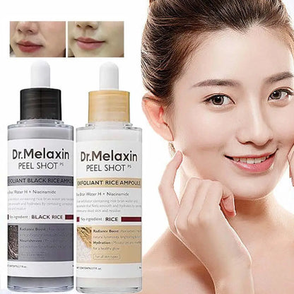 80ml White Black Rice Exfoliating Essence For Sensitive Skin Deep Hydration Gentle Peel Moisturizing Barrier Repair Natural Care