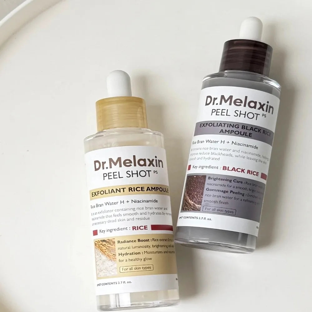 80ml White Black Rice Exfoliating Essence For Sensitive Skin Deep Hydration Gentle Peel Moisturizing Barrier Repair Natural Care