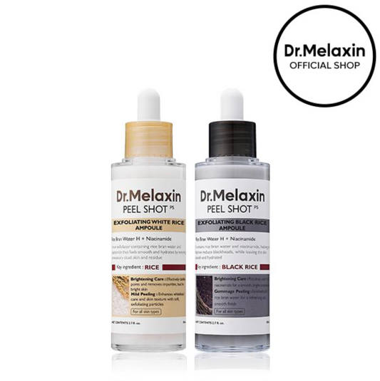 [Dr.Melaxin Official] Peel Shot Glow Rice Peeling Ampoule, Soft Exfoliating Face & Body Dead cell, Blackheads Remover for All Skin Types, 80ml Skincare Comfort ampoule