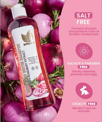 Onion, Rosemary And Biotin Set: Shampoo And Treatment